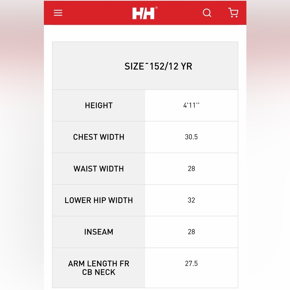 Helly Hansen Light Gray Crew Neck Long Sleeve T-Shirt, Kids 12 - Picture 6 of 6